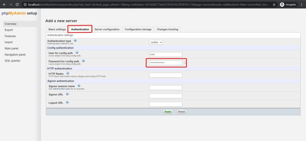 Enter Root Password in phpMyAdmin - Himanshu Aum