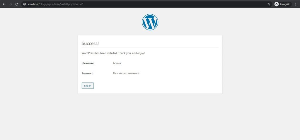 WordPress Successfully Configured - Himanshu Aum